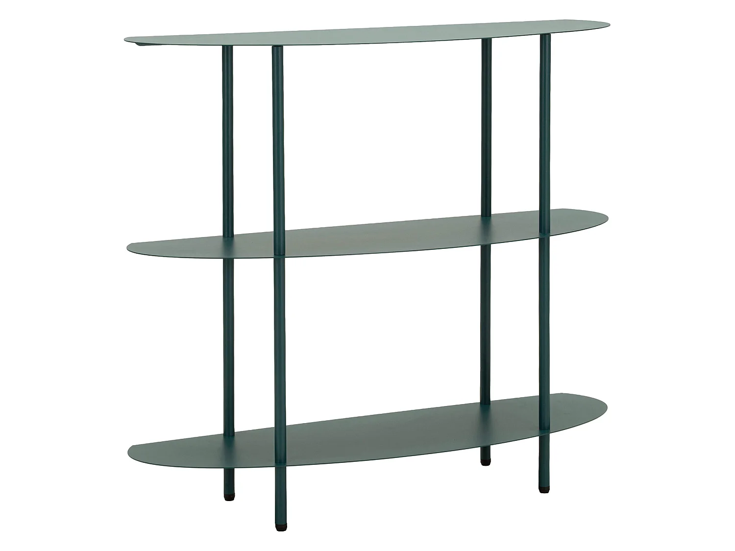 Consolle Gamitimi, 3 Ripiani, 6x31x93h cm Verde Ottanio, Colore Ripiano Verde, Sfumatura Colore Struttura Ottanio