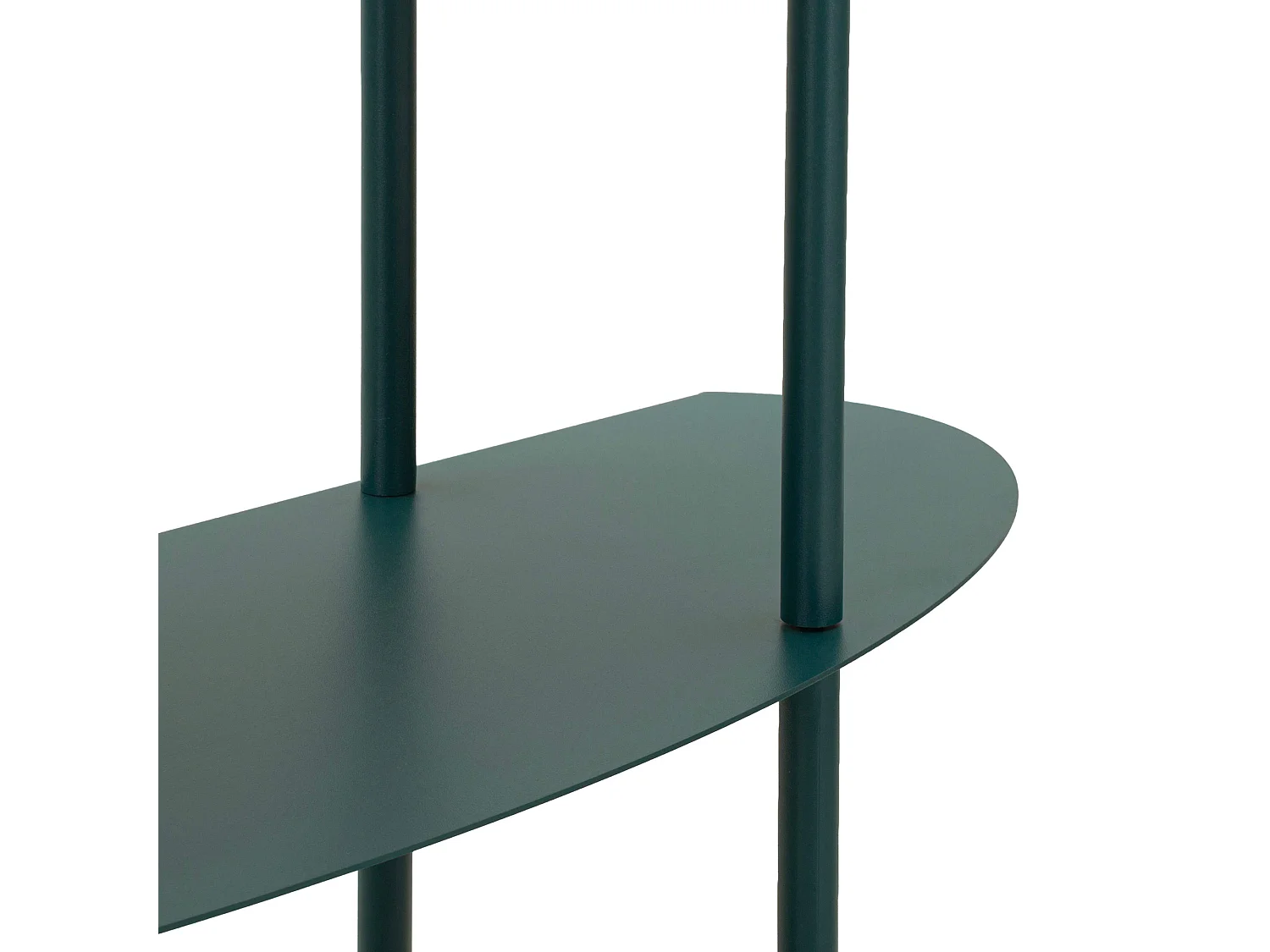 Consolle Gamitimi, 3 Ripiani, 6x31x93h cm Verde Ottanio, Colore Ripiano Verde, Sfumatura Colore Struttura Ottanio
