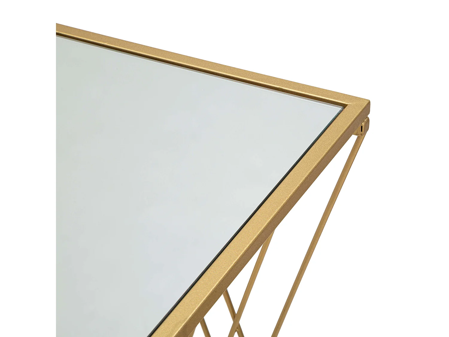 Console Axum, avec Plateau, 120x40x80h cm or, Structure en Verre, Plateau Transparent