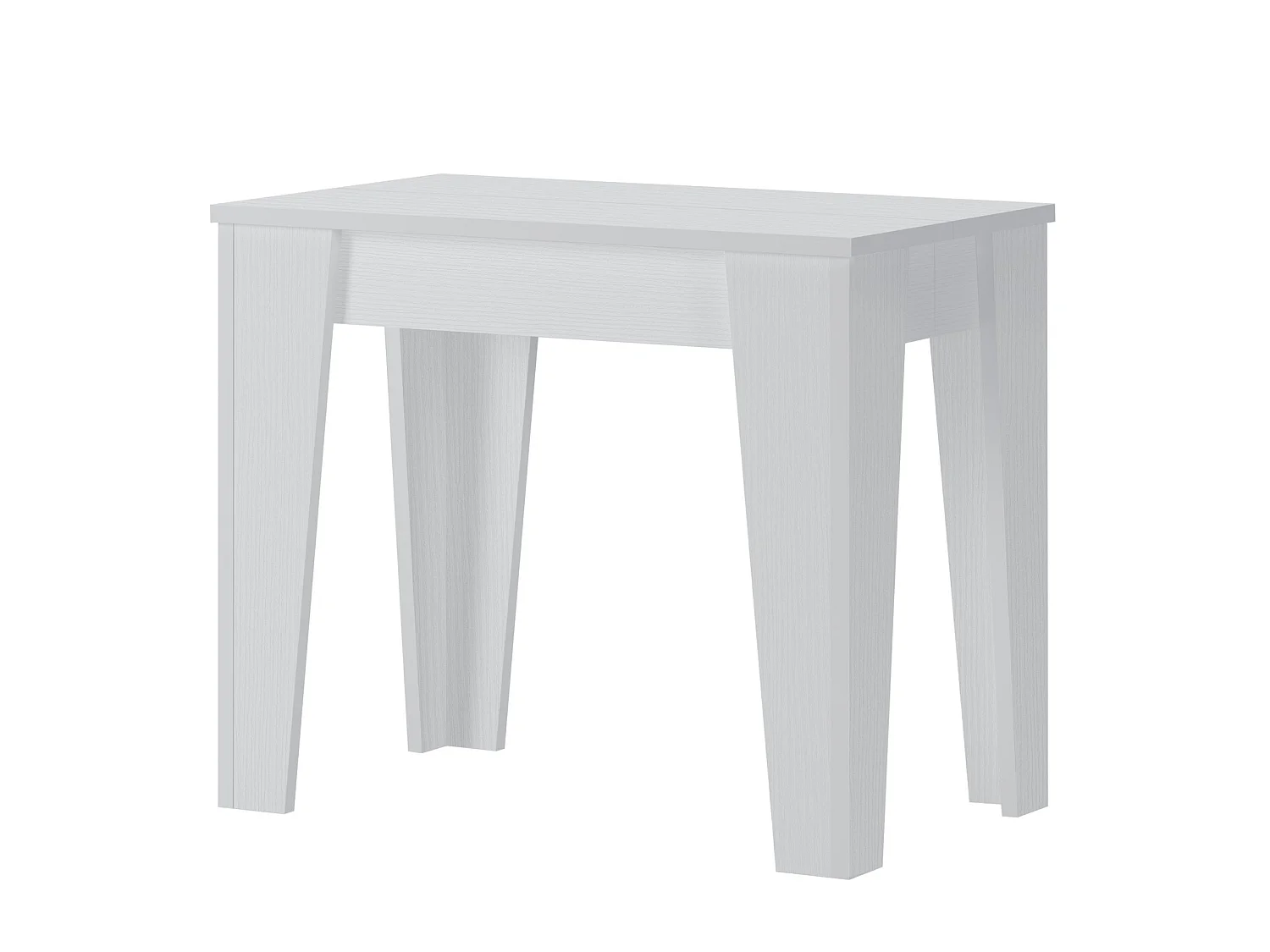 Console Extensible Gizio, 12 Places, 306x90x75h cm Blanc, Allongeable, Mécanisme d'Extension Central