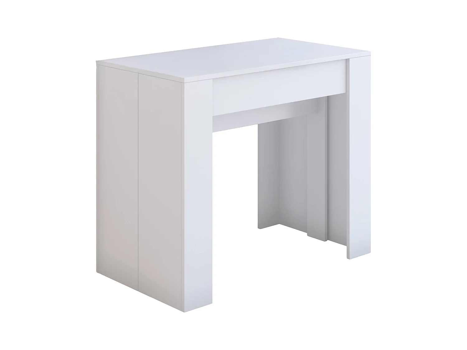 Console extensible Vaelis, 10 places, 90x237x76,6h cm, blanc