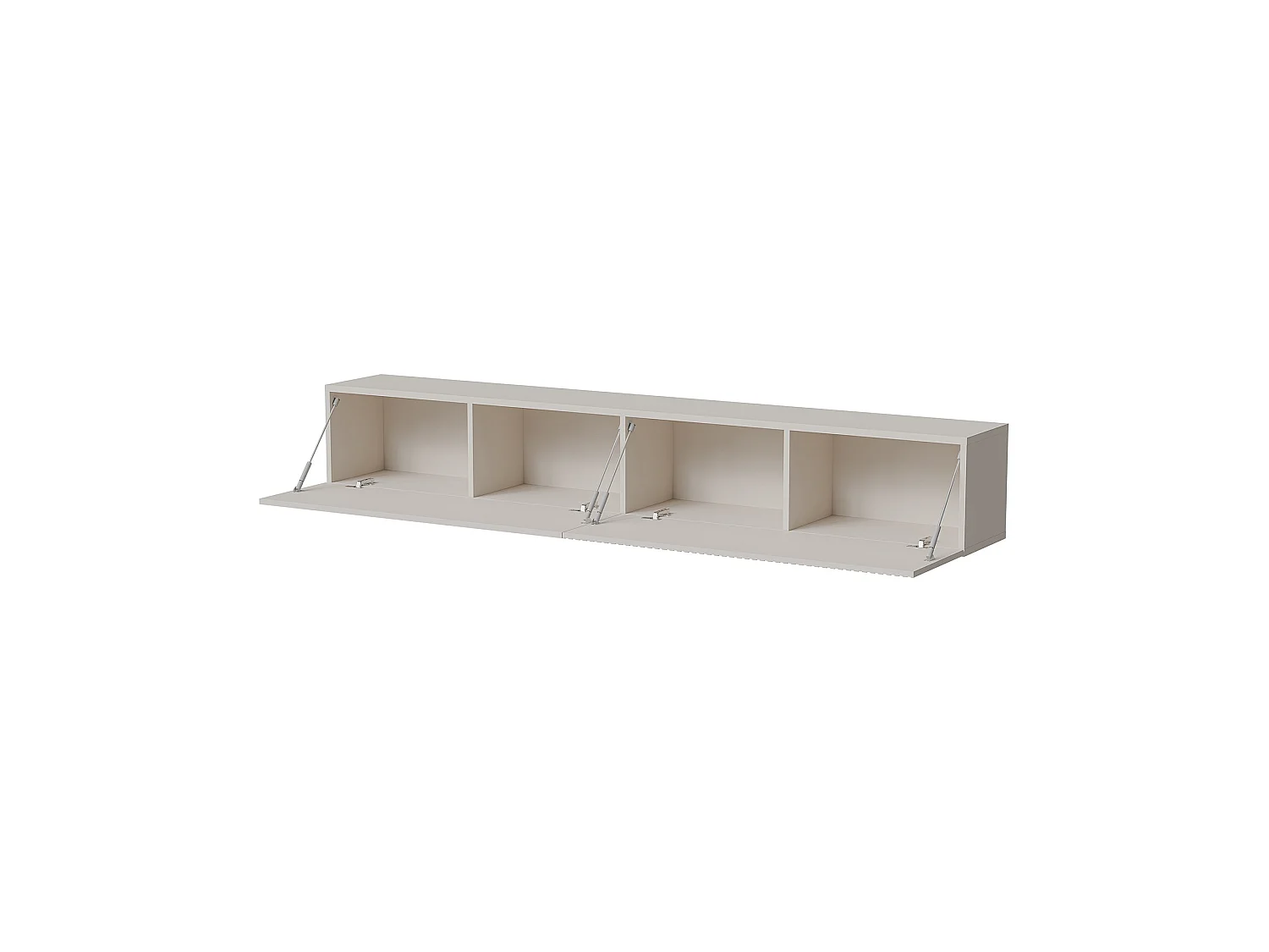 Tv-meubel Sindia, een Plank, 200x30x31h cm Beige, Moduleerbaar, 4 Vakken