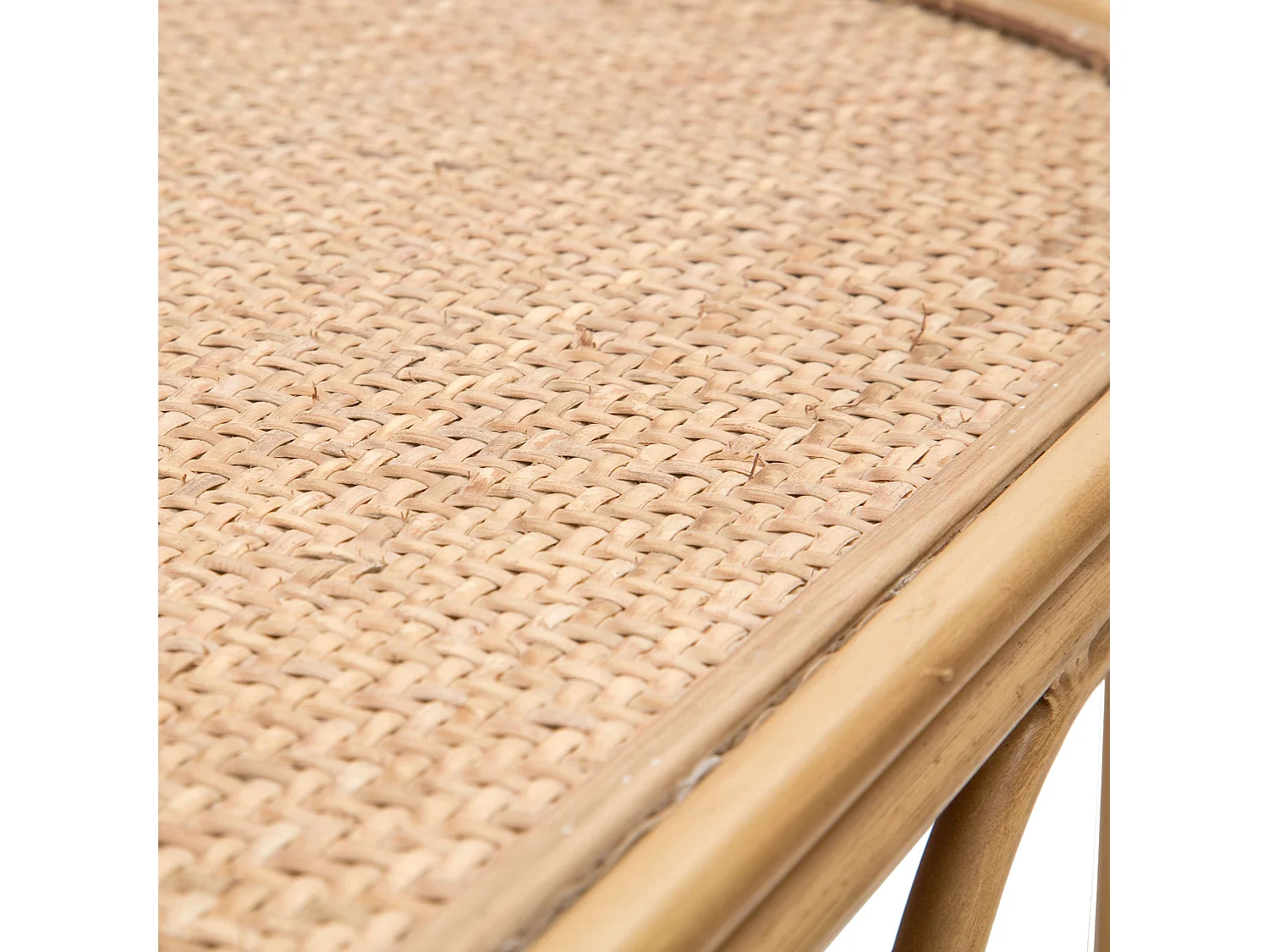 Consolle Tiznit, un Ripiano, 110x32x77h cm Marrone, Struttura Effetto Bamboo, Materiale Struttura in Legno