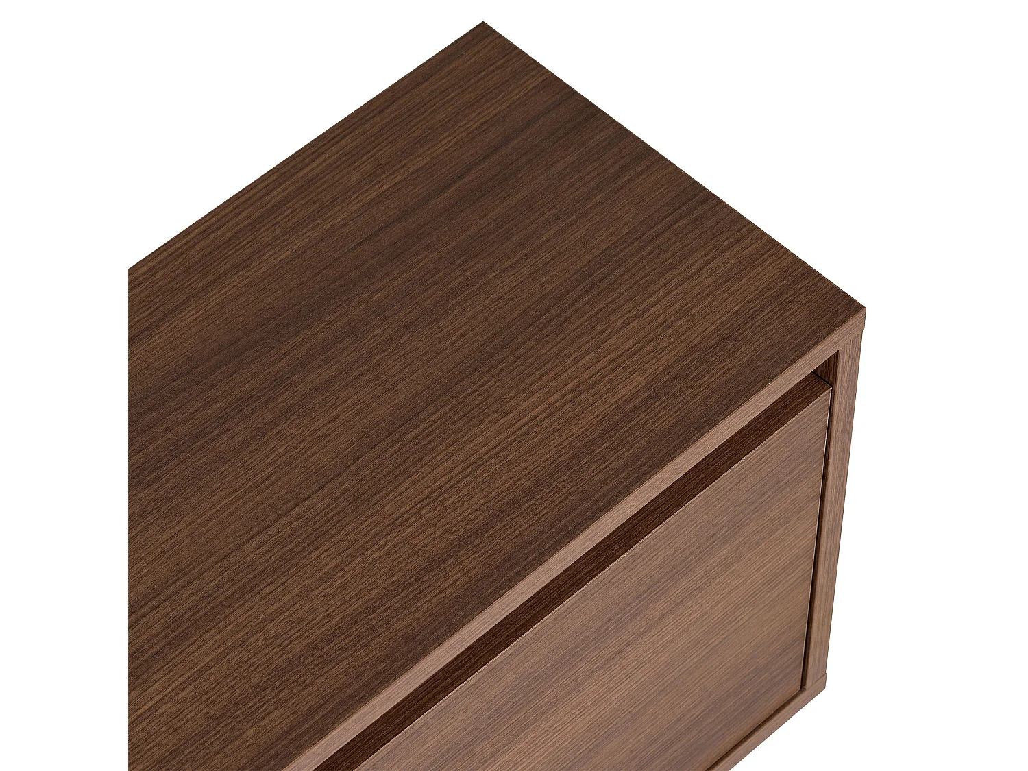 Meuble TV Morrigan, un Étagère, 160x30x42h cm Noyer Marron, 3 Portes, 4 Compartiments