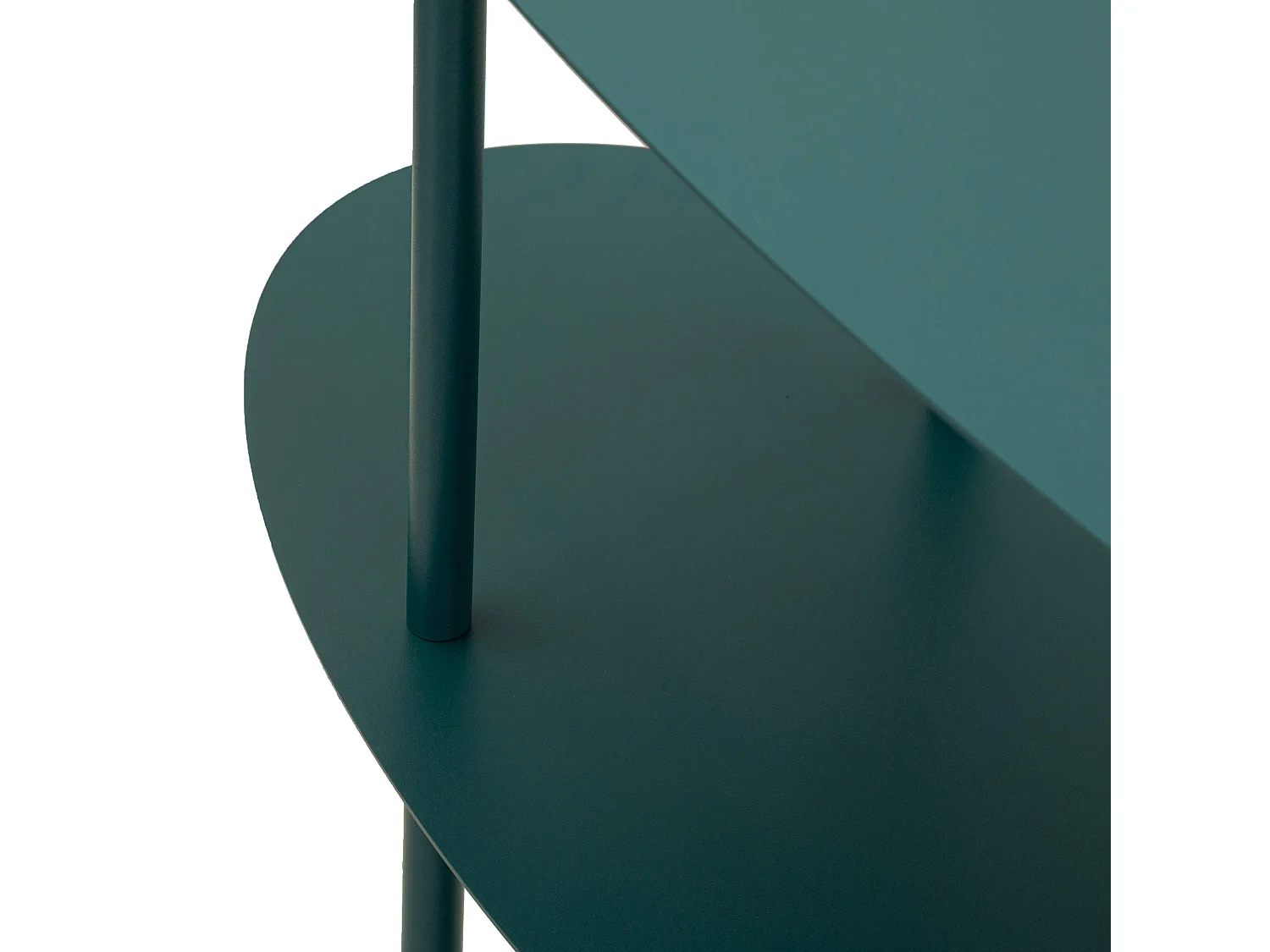 Consolle Gamisi, 4 Ripiani, 10x42x132h cm Verde Ottanio, Colore Ripiano Verde, Sfumatura Colore Struttura Ottanio