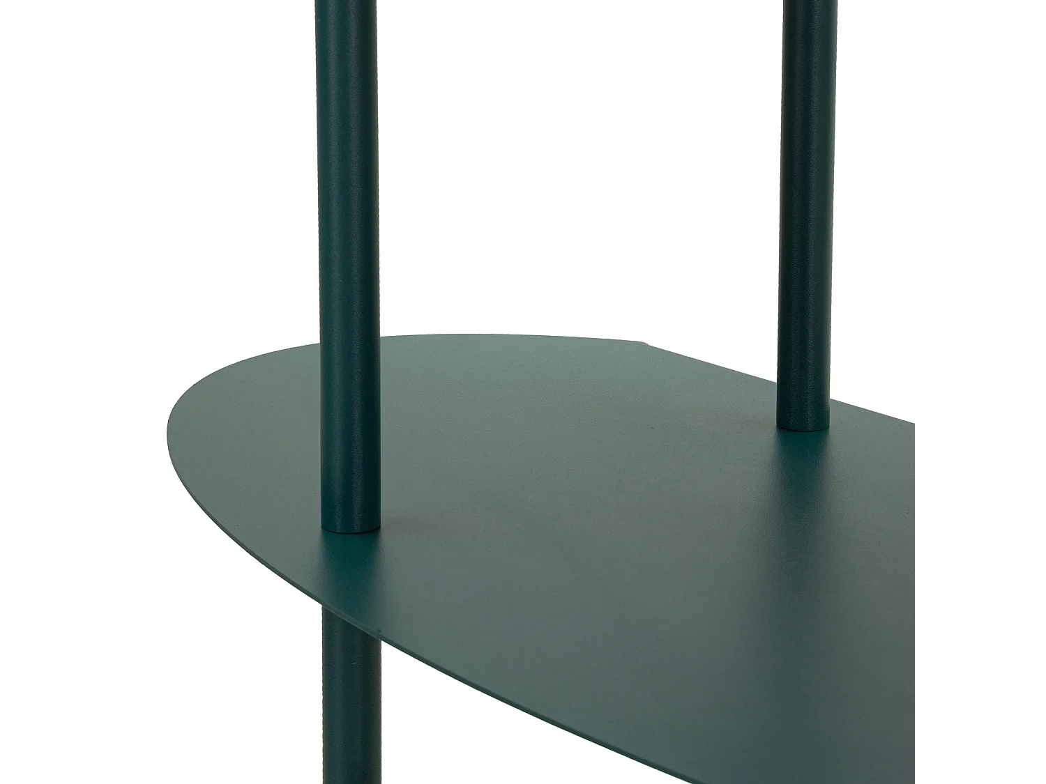 Consolle Gamisi, 4 Ripiani, 10x42x132h cm Verde Ottanio, Colore Ripiano Verde, Sfumatura Colore Struttura Ottanio