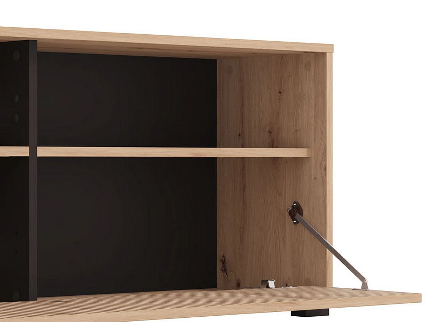 Parete Attrezzata Montiano, Modulabile, Marrone Rovere Nodi, Mobile Soggiorno, 7 Ripiani, 3 Ante