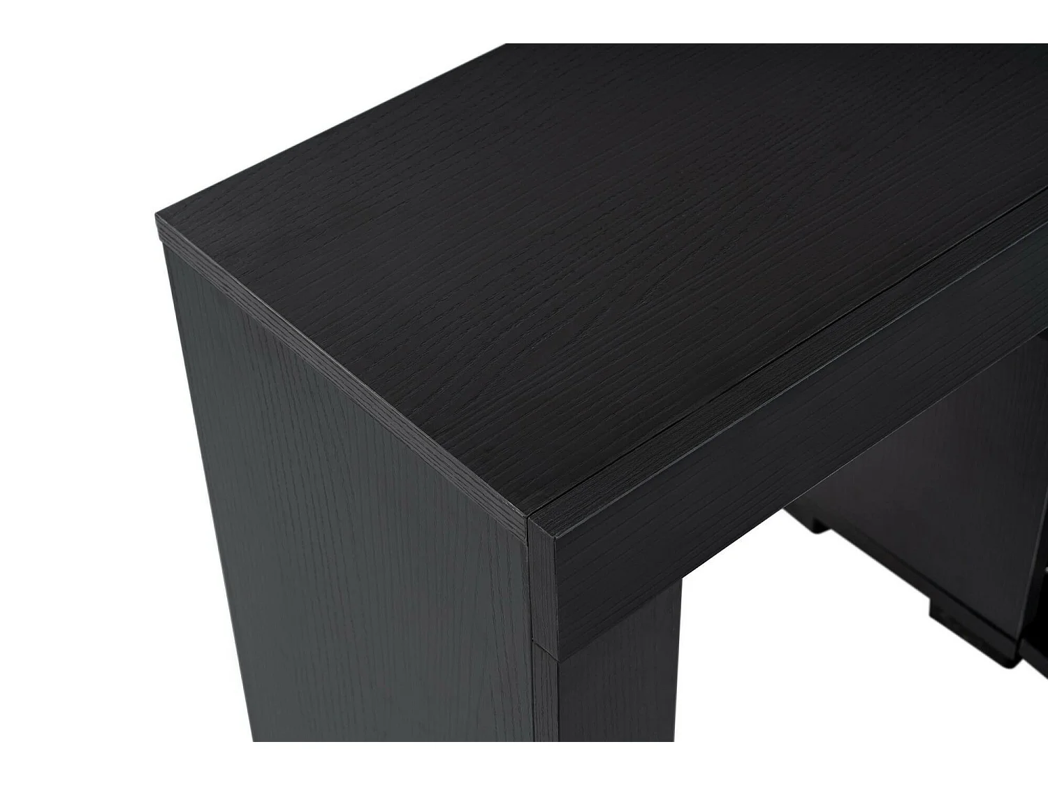 Mueble para TV Andarna, 2 estantes, 180x31x50h cm negro, 2 puertas, 3 compartimentos