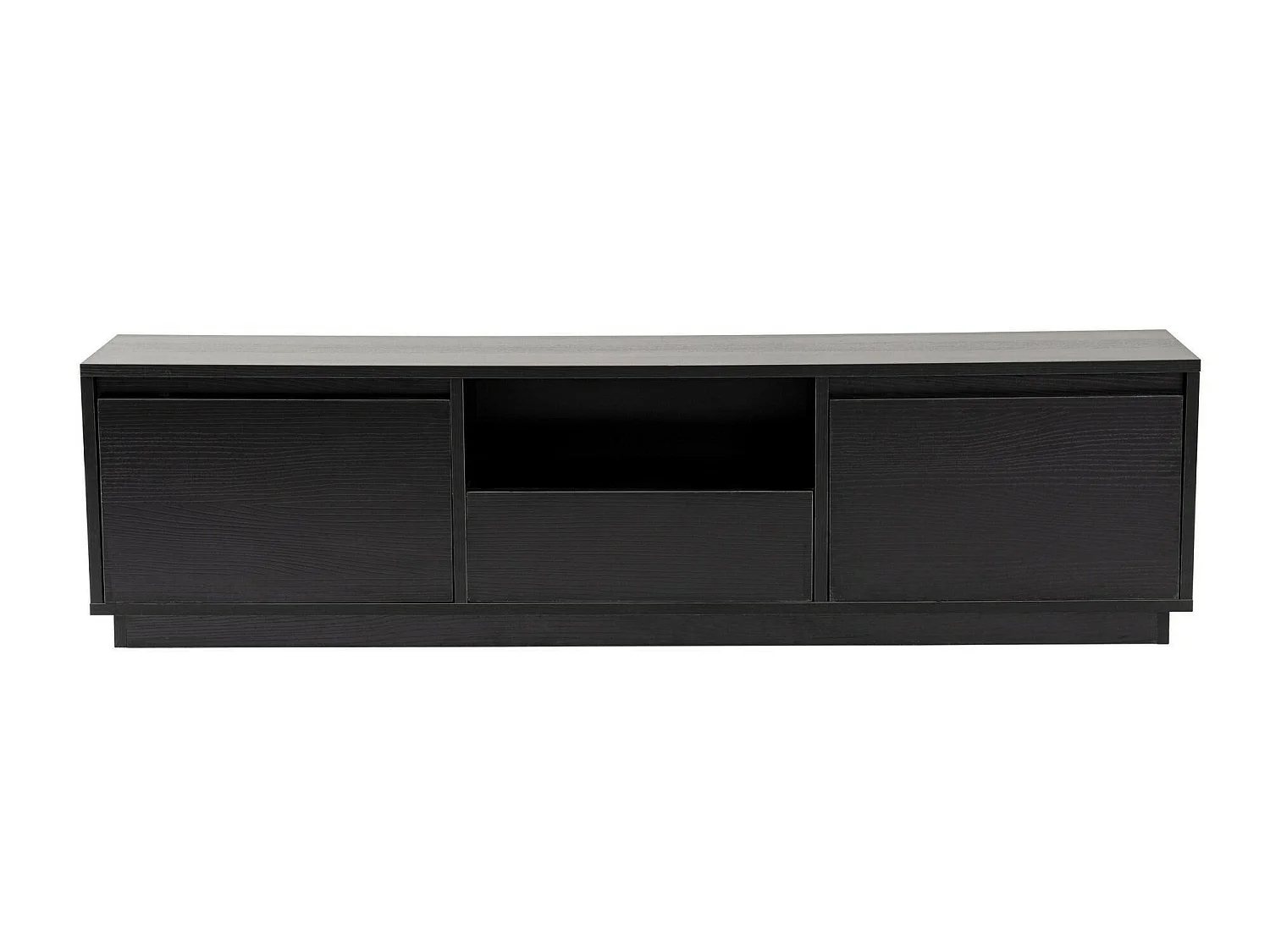 Meuble TV Morrigan, une étagère, 29.5x160x42h cm Noir