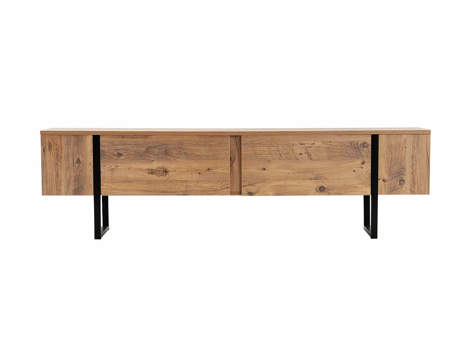 Meuble TV Lilith, une étagère, 29,5x180x50h cm Noir Pin