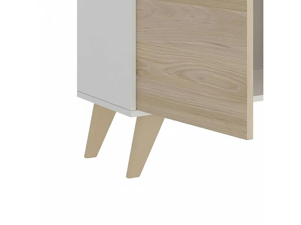 Set Mobili da Soggiorno Literno, 7 Ripiani, Marrone Rovere, Modulabile, Apertura Battente