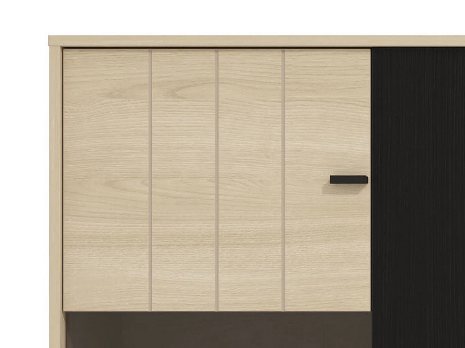 Parete Attrezzata Caropepe, Modulabile, Marrone Rovere, Mobile Soggiorno, 8 Ripiani, 7 Vani