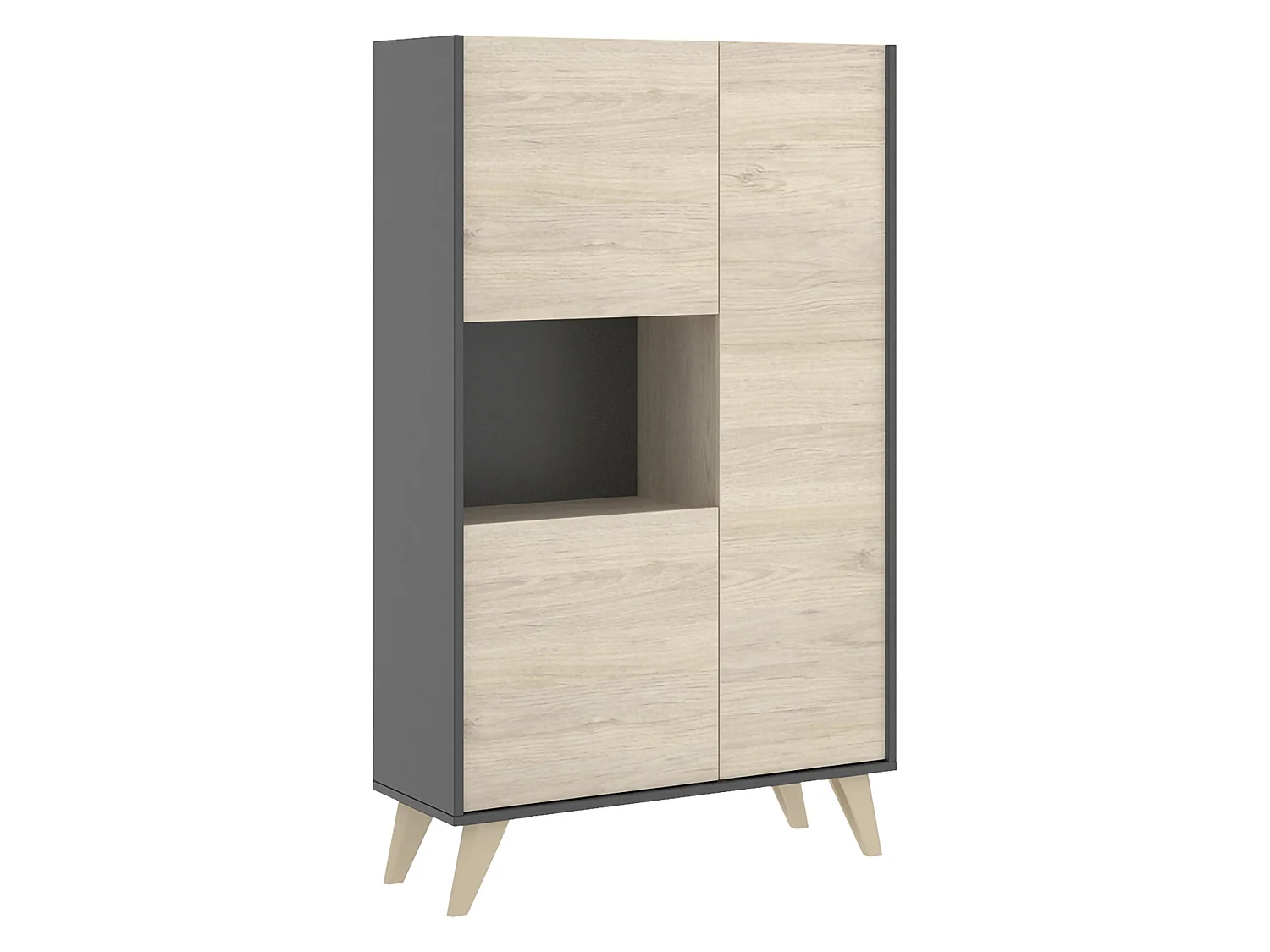 Set Mobili da Soggiorno Tulare, Modulabile, Marrone Rovere, 5 Ripiani, Apertura Battente, a Ribalta