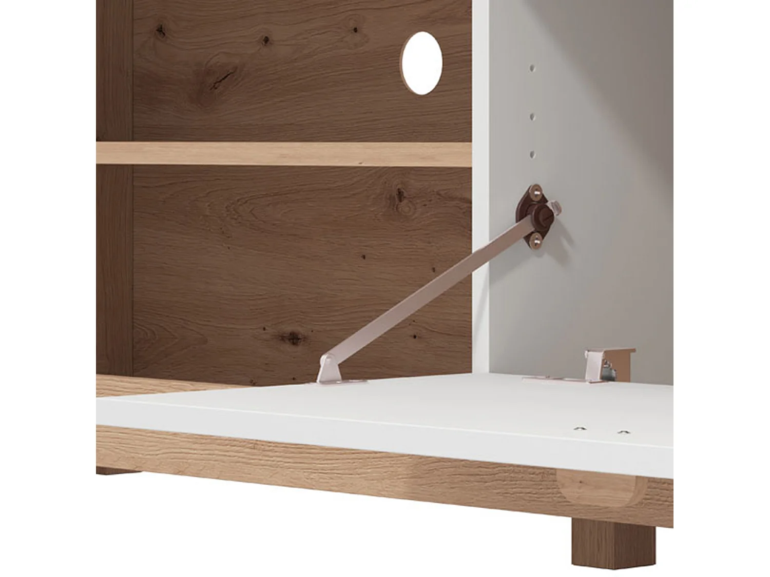 Set Mobili da Soggiorno Urbe, Modulabile, Marrone Opaco, 7 Ripiani, Apertura Battente, a Ribalta