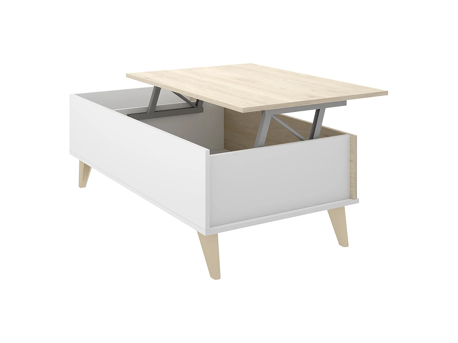 Set Mobili da Soggiorno Tellur, Modulabile, Marrone Rovere, 4 Ripiani, Apertura Battente, Sollevabile
