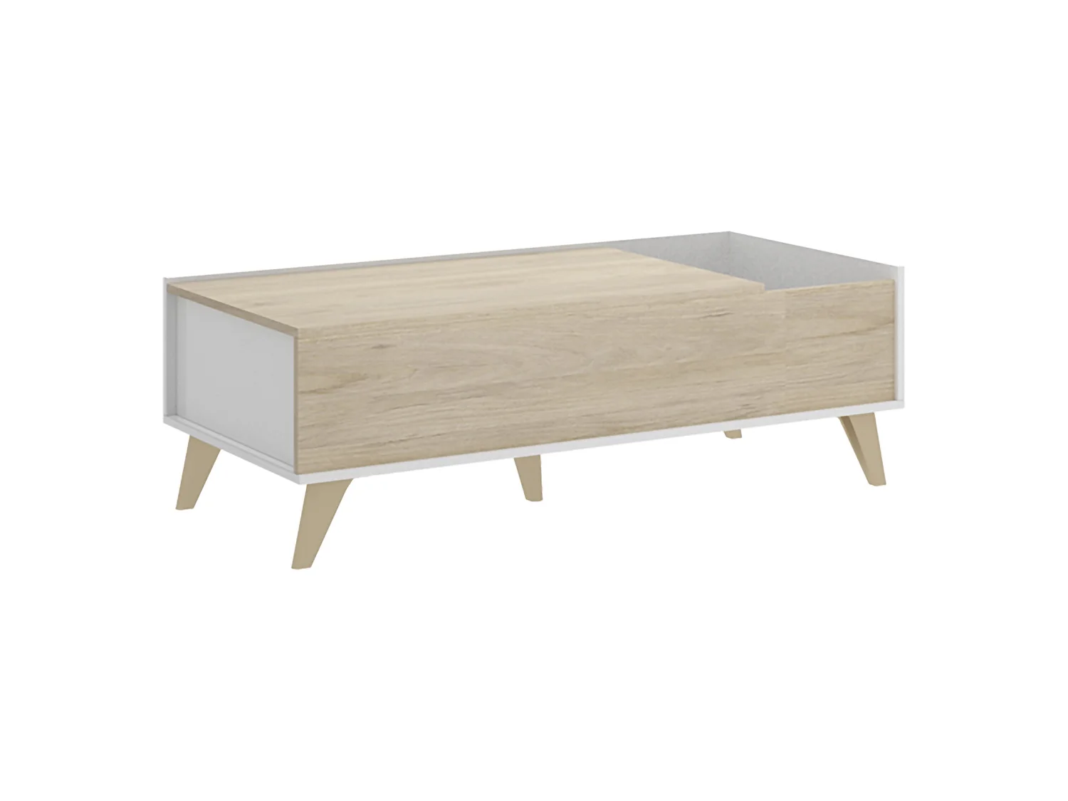 Set Mobili da Soggiorno Tellur, Modulabile, Marrone Rovere, 4 Ripiani, Apertura Battente, Sollevabile
