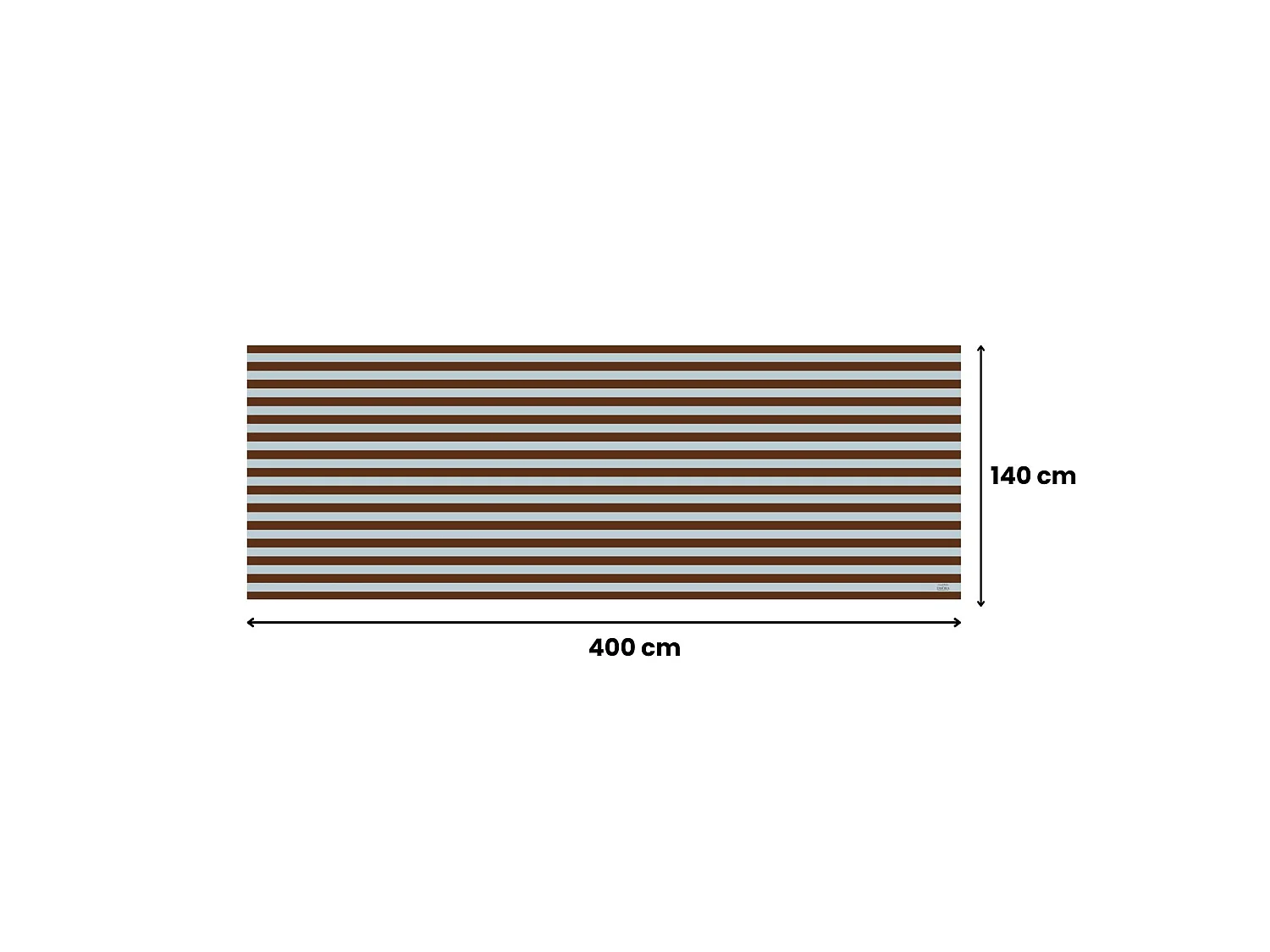 Tovaglia Funambola, Lavabile Made in Italy, 400x140 cm Azzurro, 100% Poliestere Tessuto Antipiega, Forma Rettangolare