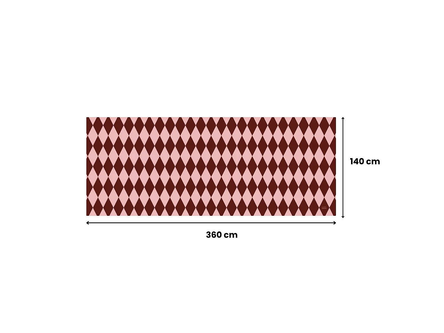 Tovaglia Giocoliera, Lavabile Made in Italy, 360x140 cm Rosa, 100% Poliestere Tessuto Antipiega, Forma Rettangolare