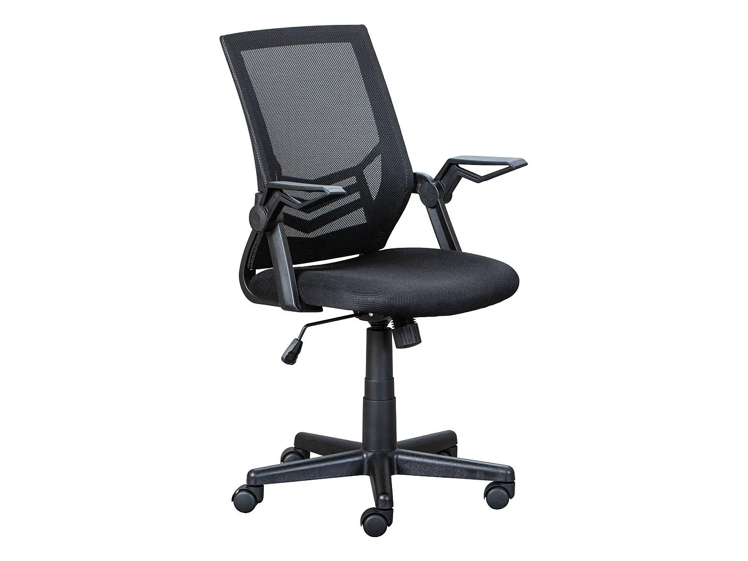 Chaise à Roulettes Dkid, Réglable, Noir, Fauteuil de Bureau
