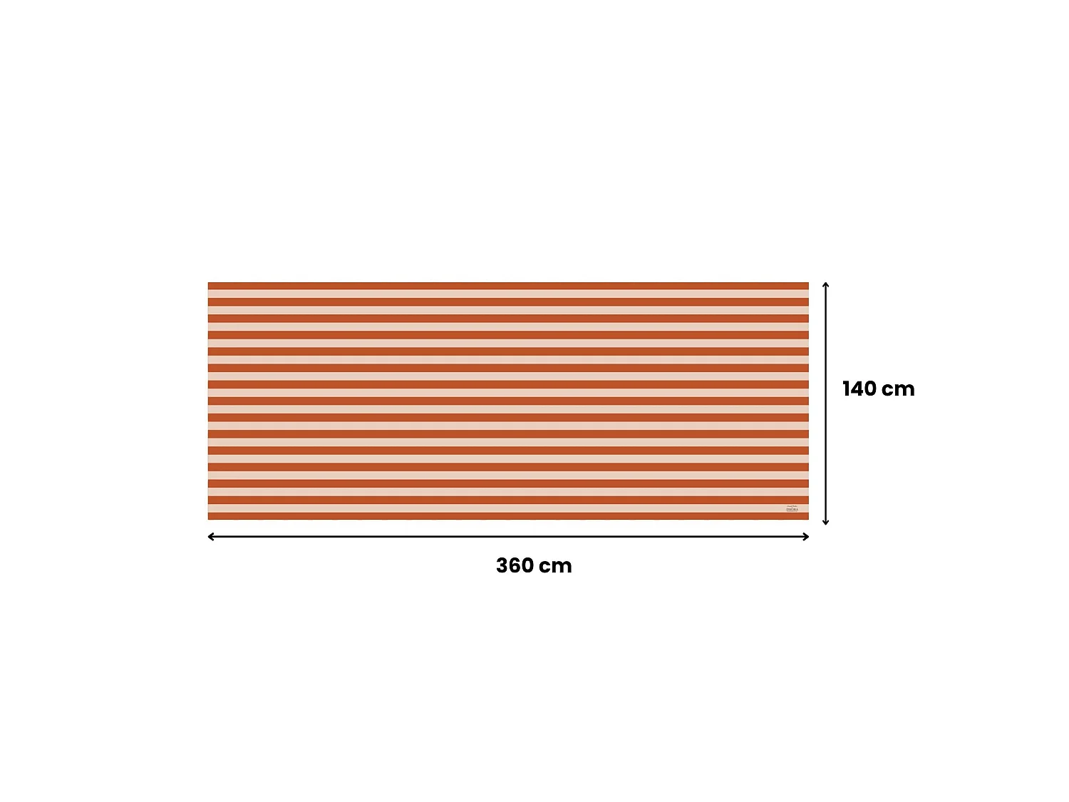 Tovaglia Trapezista, Lavabile Made in Italy, 360x140 cm Arancione, 100% Poliestere Tessuto Antipiega, Forma Rettangolare
