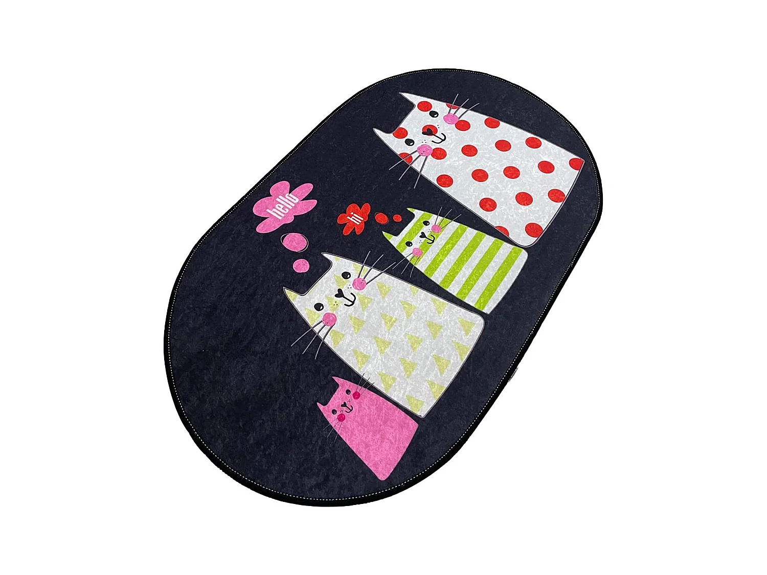 Tapis de Bain Piqua, Lavable en Machine, 80x100 cm Multicolore