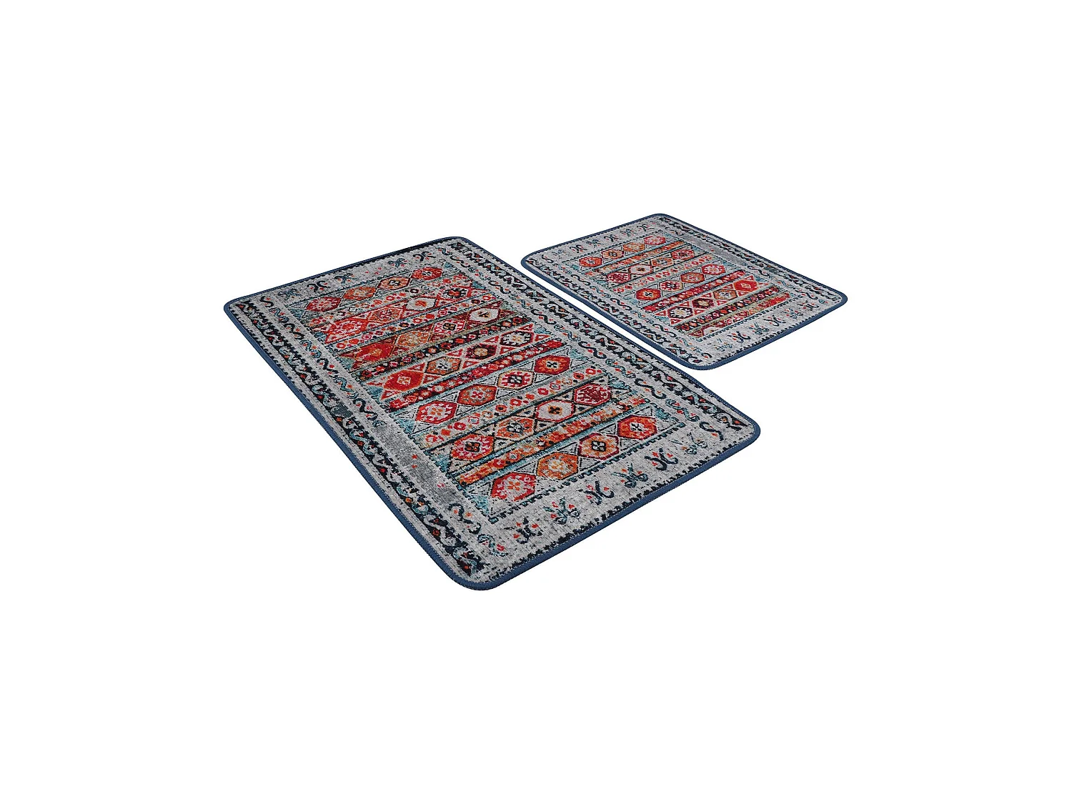 Tapis de Bain Dyersburg, Lavable en Machine, 60x100 cm Multicolore