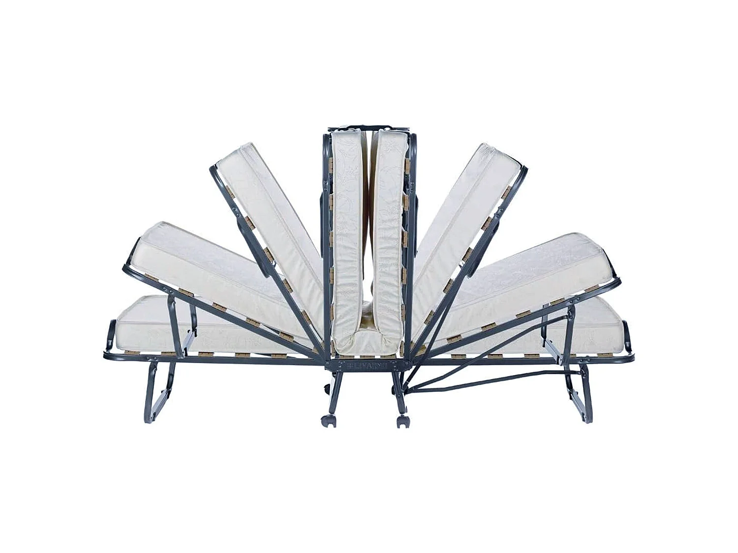 Cama Plegable Chiauci, Colchón Incluido Made in Italy, Blanco, Desenfundable, Tamaño Colchón 80x190x10 cm