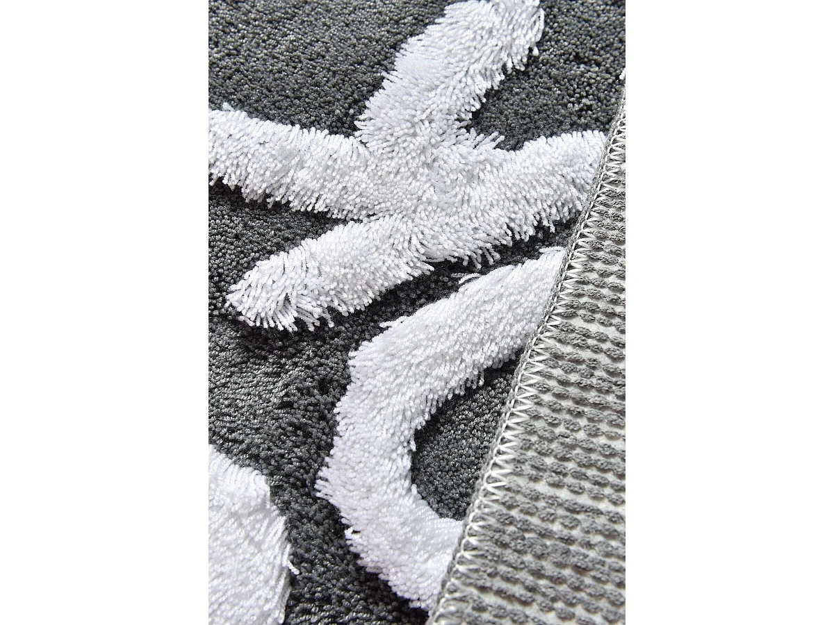 Tapis de Bain Westlake, Lavable en Machine, 60x100 cm Gris