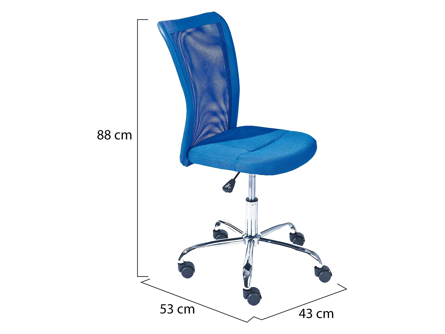 Fauteuil à Roulettes Buchholz, Réglable, Gris, Chaise de Bureau