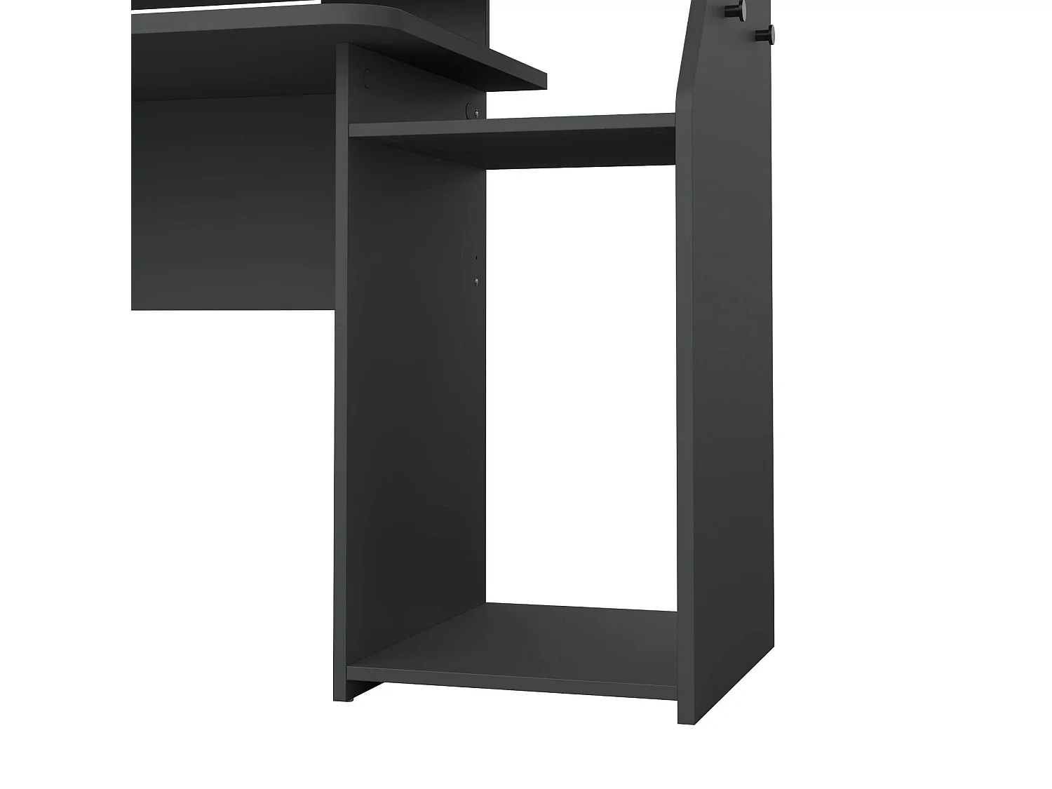 Escritorio Zennithor, un cajón, 171x62x89h cm gris, una puerta, tablero de madera melaminada