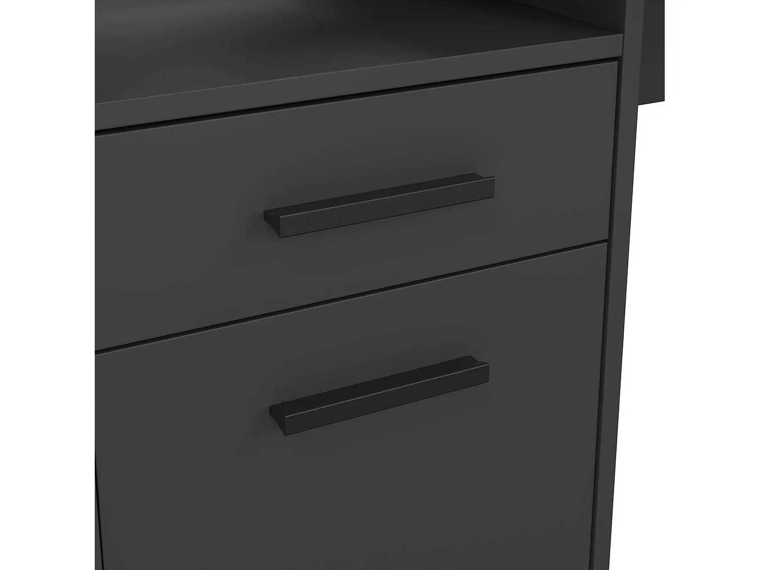 Bureau Zennithor, un Tiroir, 62,2x171x89,2h cm Gris