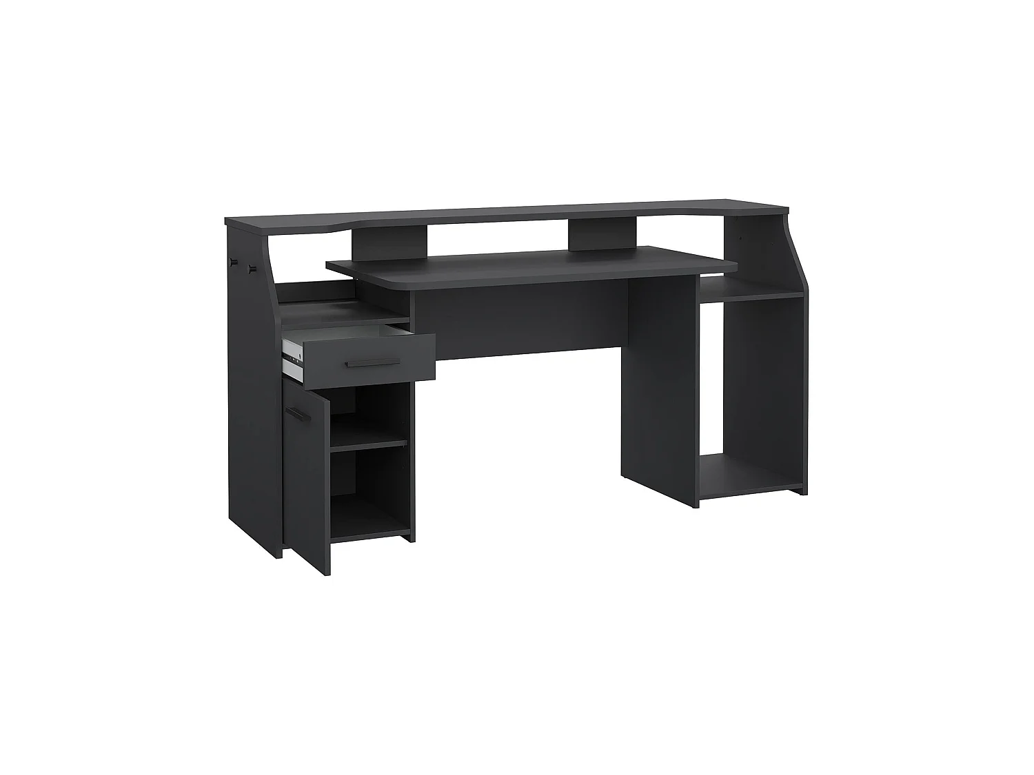 Zennithor-Schreibtisch, eine Schublade, 62,2x171x89,2h cm Grau