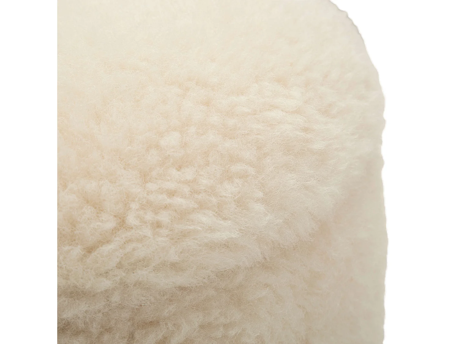 Pouf de rangement Luder, set de 2, 40x40x47h cm Blanc Crème, Forme Ronde, Structure en Tissu
