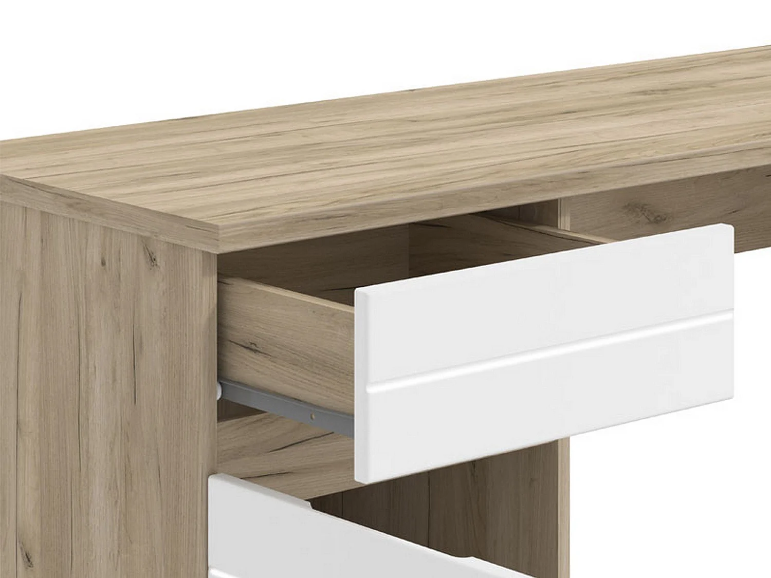 Bureau avec Tiroir, 130x50x76h cm Chêne Marron, une Étagère, une Porte