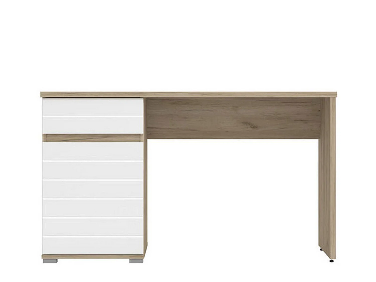 Bureau avec Tiroir, 130x50x76h cm Chêne Marron, une Étagère, une Porte