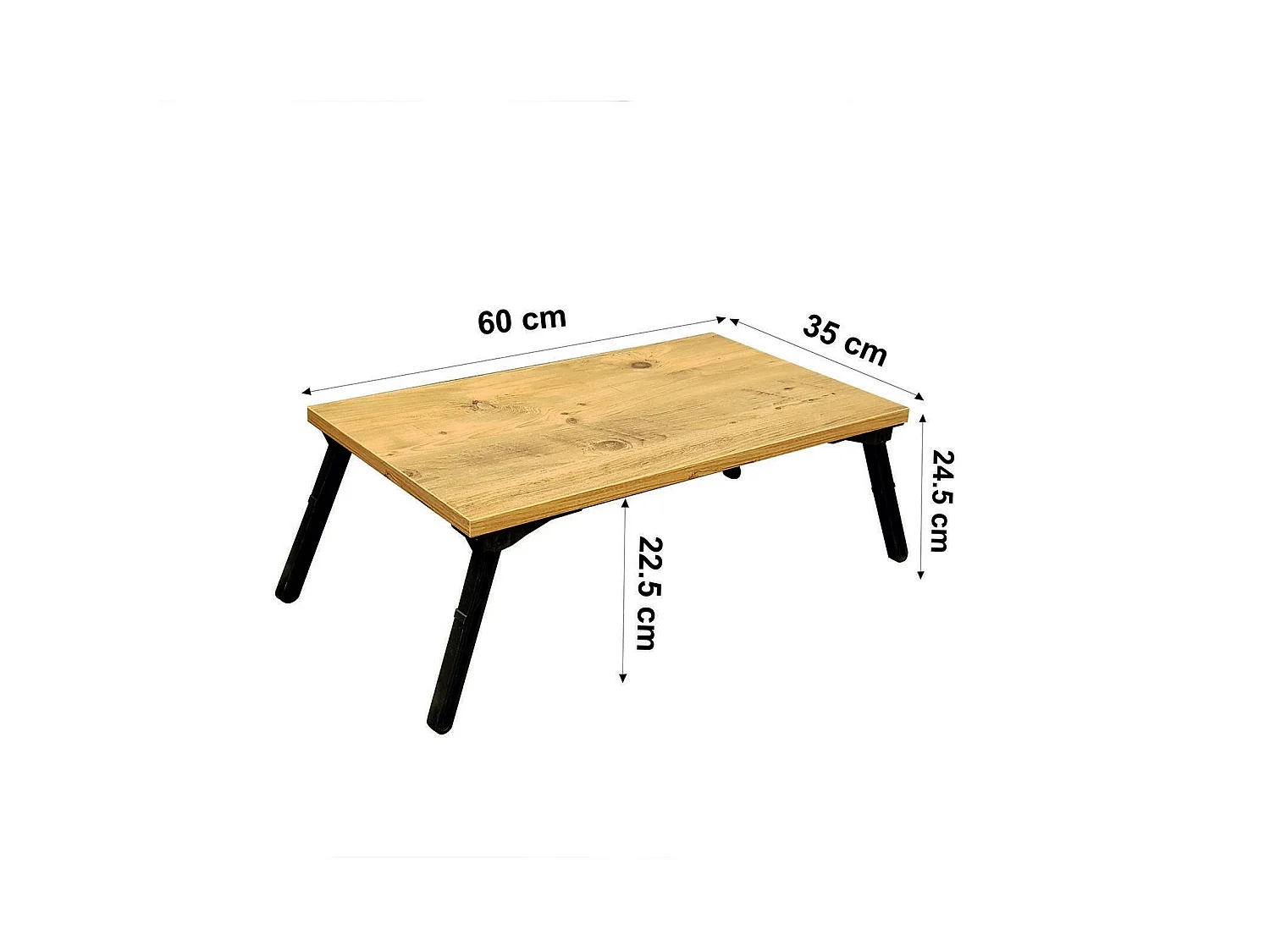 Bureau Cusio, pc-ondersteuning, 60x35x25h cm eikenbruin, blad van gemelamineerd hout, kleur legplank bruin
