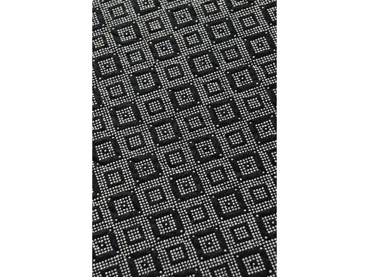 Tapis de Bain Tuscaloosa, Lavable en Machine, 60x100 cm Noir