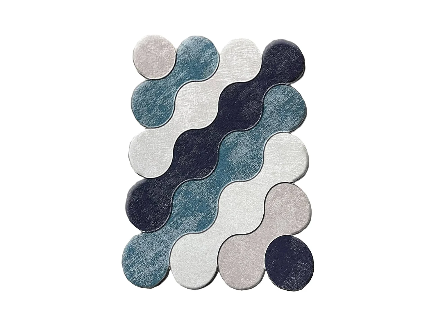 Tapis de Bain Anderson, Lavable en Machine, 60x100 cm bleu