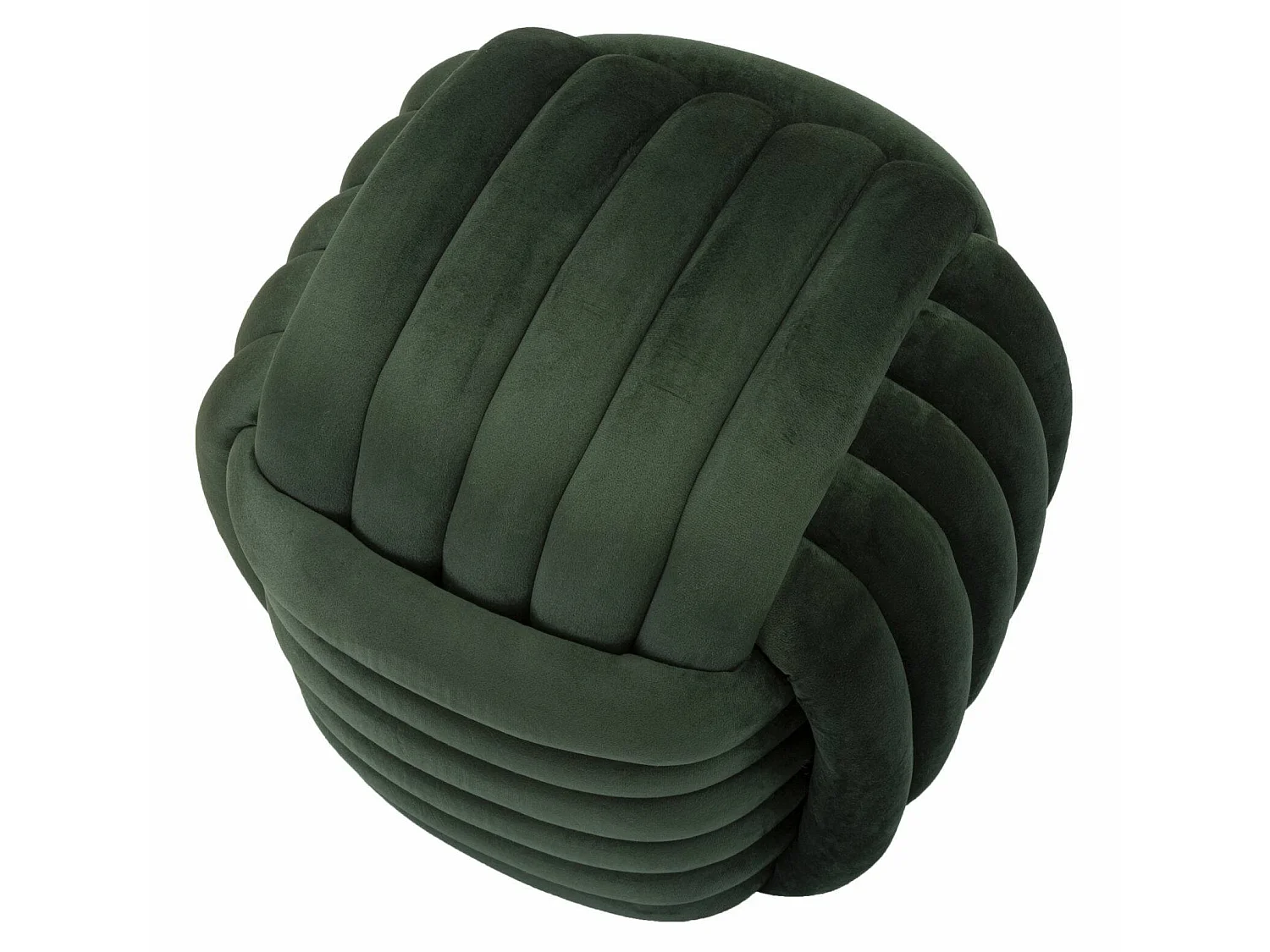 Poef Bozzente, vierkante vorm, 45x45x45h cm groen, draagvermogen 100 kg, frame van gemelamineerd hout