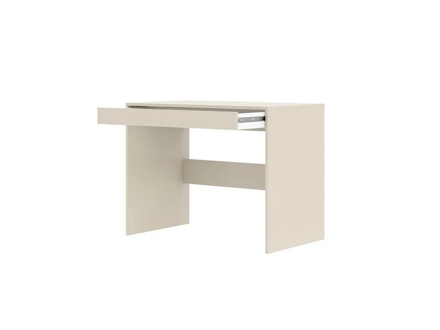 Scrivania Linomoni, un tiroir, 100x50x77h cm Beige, une étagère, plateau en bois mélaminé