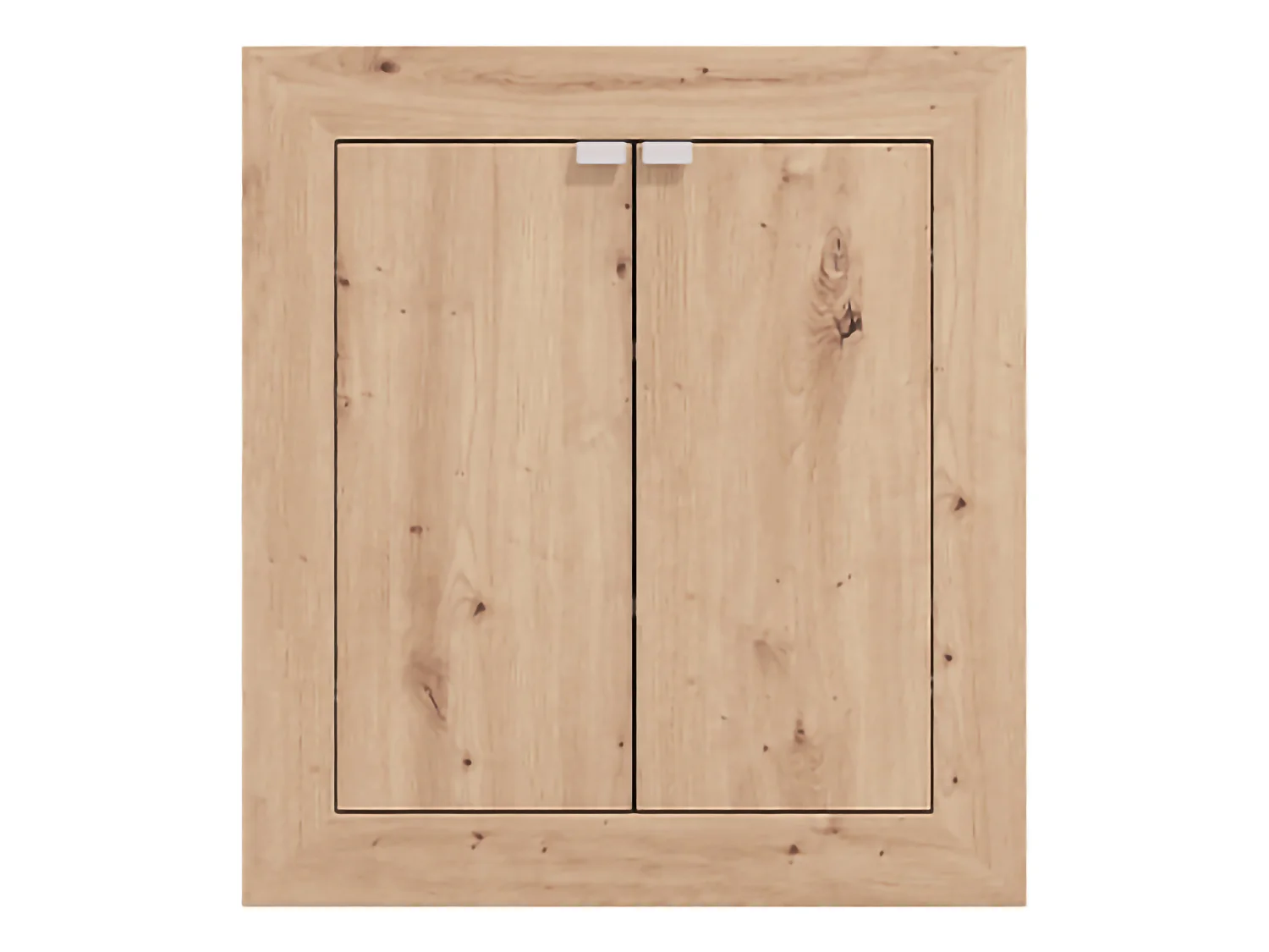 Table Keylon, 2 étagères, 72x47x79h cm Chêne Marron Nœuds, 2 Portes, Armoire Polyvalente Repliable
