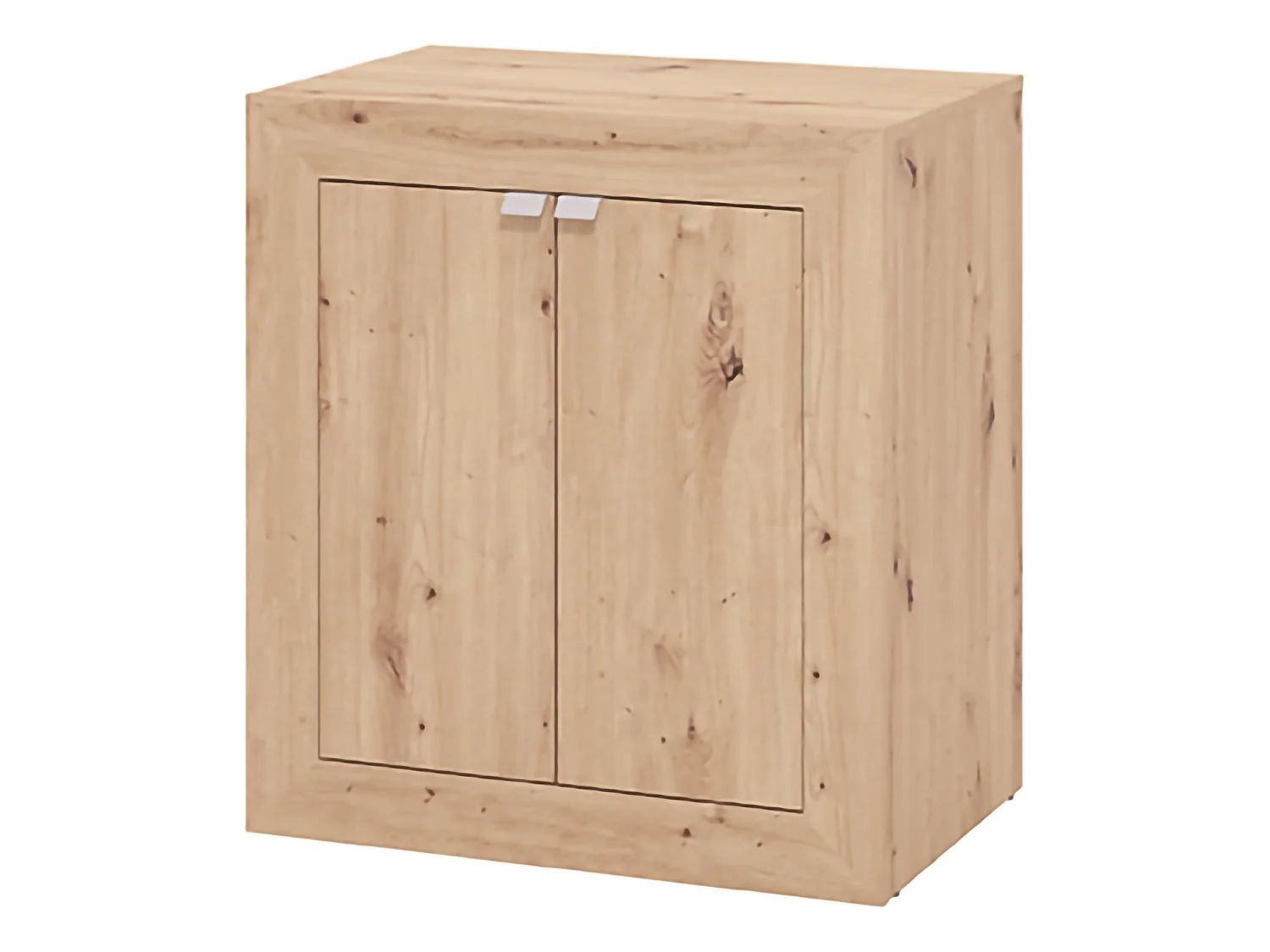 Table Keylon, 2 étagères, 72x47x79h cm Chêne Marron Nœuds, 2 Portes, Armoire Polyvalente Repliable