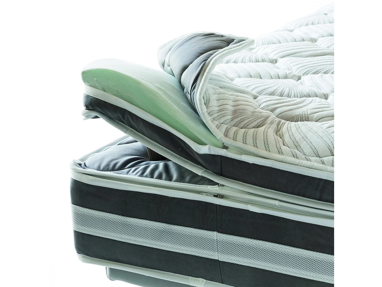 Doppelmatratze Dgennar, abnehmbarer Bezug aus Memory-Schaum und Mikrofedern mit Taschen, 100% Made in Italy, Anti-Milbe und hypoallergen, Cm 160x200 h32