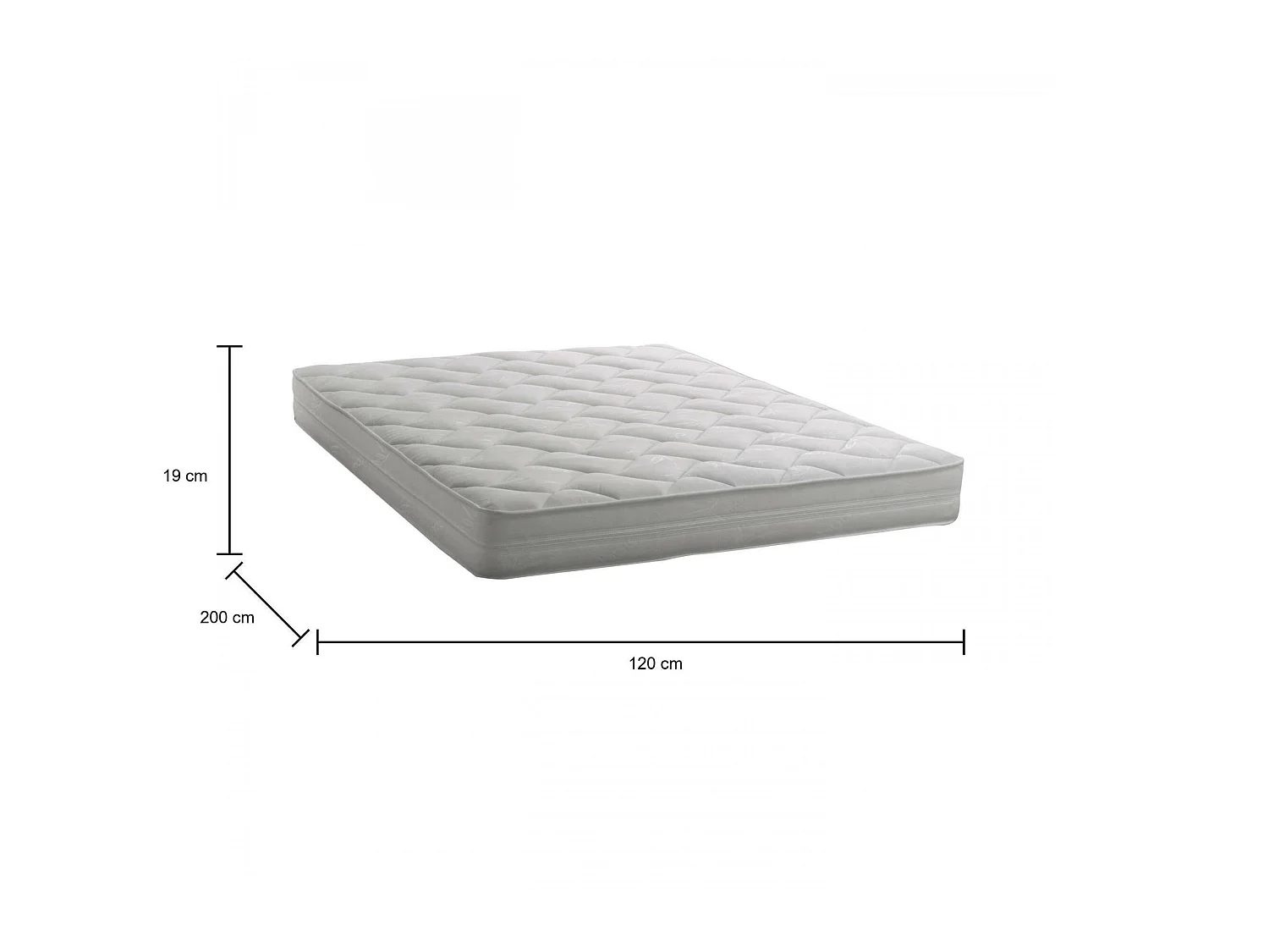 Matelas double Costanza, matelas déhoussable Waterfoam, 100% Made in Italy, anti-acariens et hypoallergénique, 120x200h19 cm