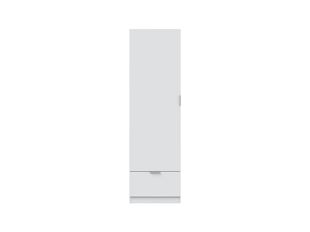Kast 1 Deur, Plank, Wit, Lade, Kledingroede
