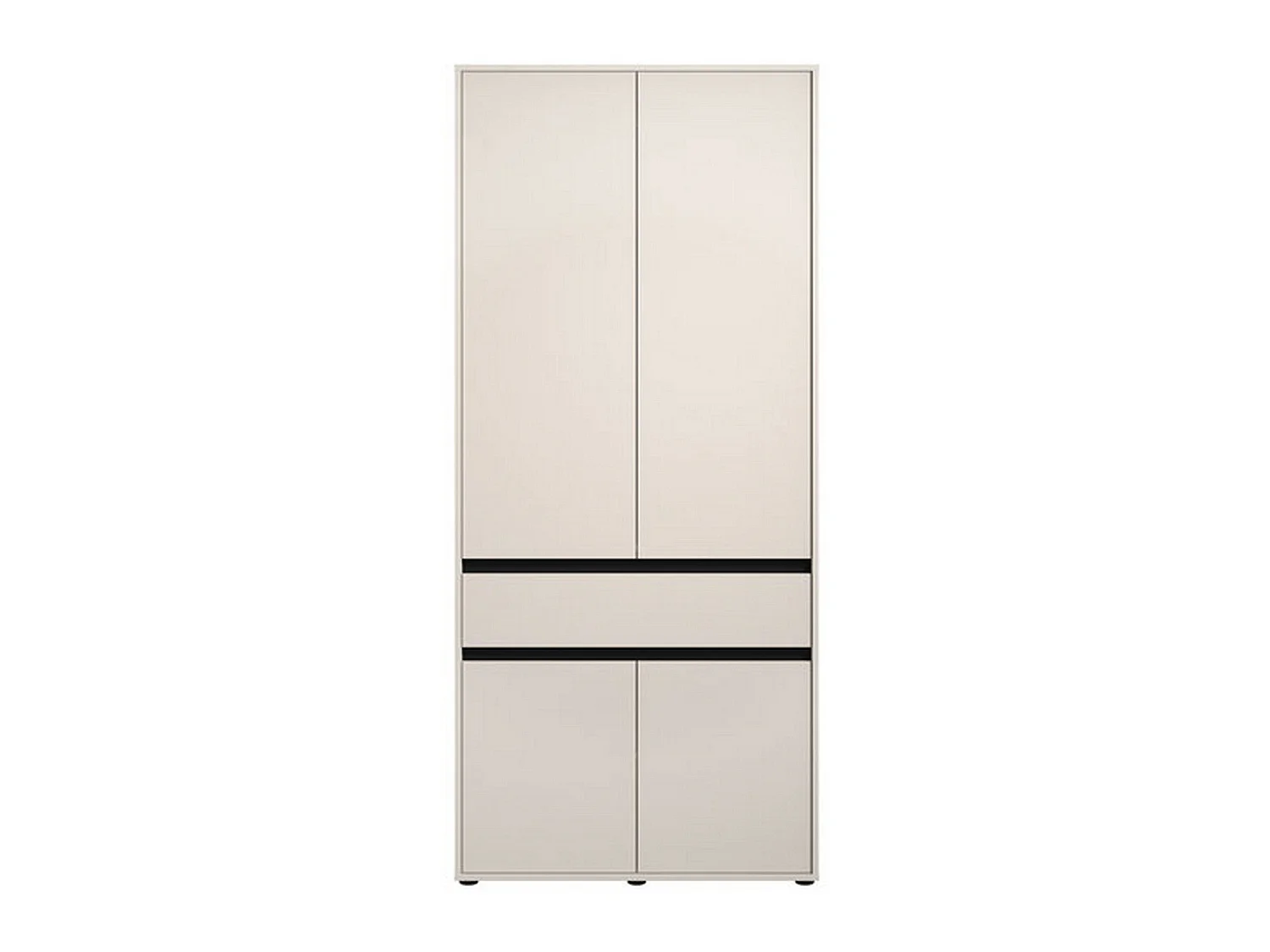 Großer Kleiderschrank Vimercati, 3 Böden, 93x211h cm Weiß, Schlafzimmer, Kleiderständer, Drehtür