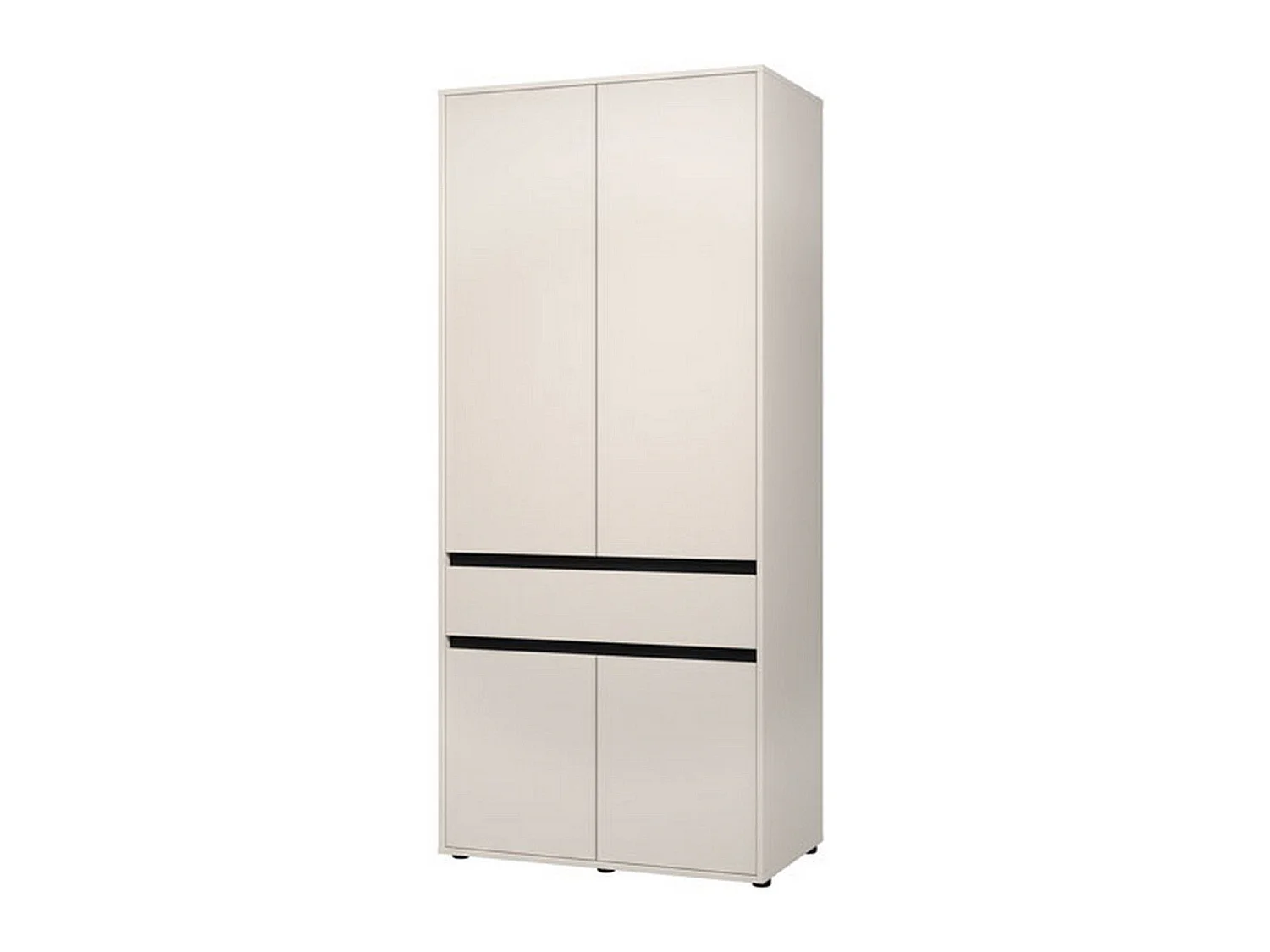 Großer Kleiderschrank Vimercati, 3 Böden, 93x211h cm Weiß, Schlafzimmer, Kleiderständer, Drehtür