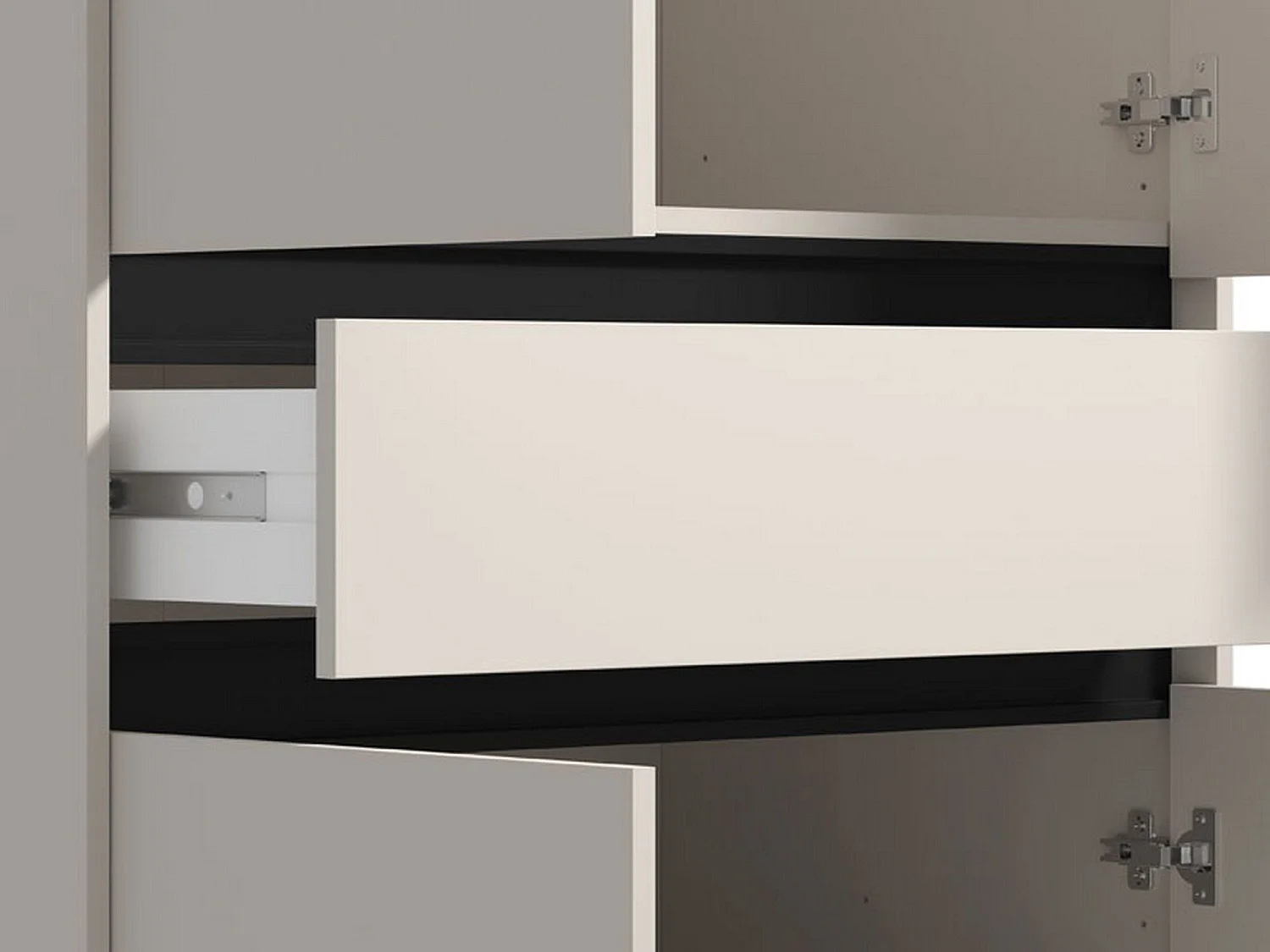 Großer Kleiderschrank Vimercati, 3 Böden, 93x211h cm Weiß, Schlafzimmer, Kleiderständer, Drehtür