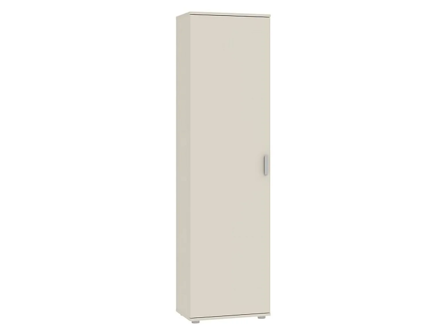 Mehrzweckschrank 1 Tür Lerosota, 5 Regale, 50x185h cm Beige Cashmere, Eine Tür, 6 Fächer