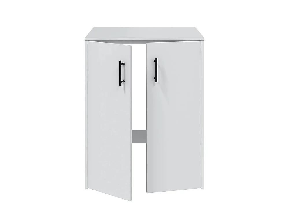 Armoire polyvalente 2 portes Montoro, ouverture battante, 67x88h cm blanc
